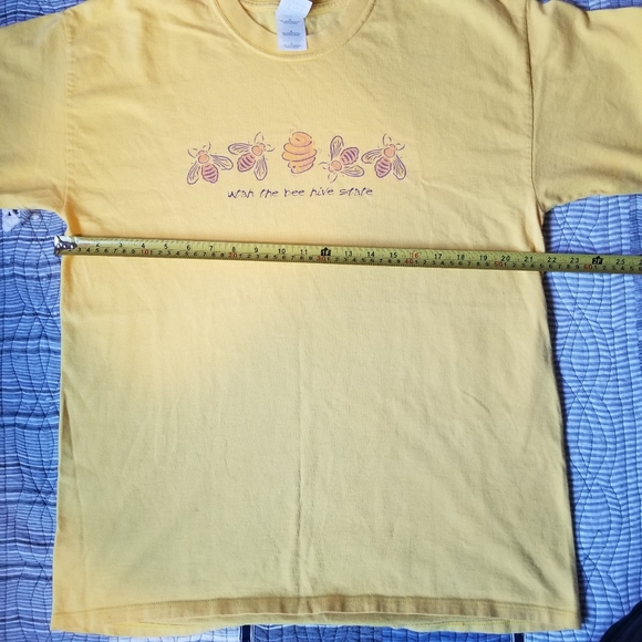 Vintage Hippie Tee Utah The Bee State Yellow Sparkly Graphic Tee Size Large - Picture 6 of 7